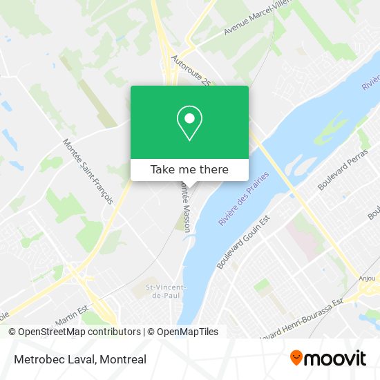 Metrobec Laval map