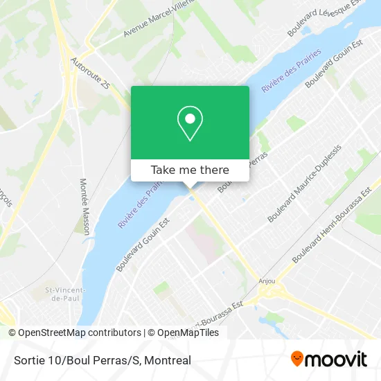 Sortie 10/Boul Perras/S map