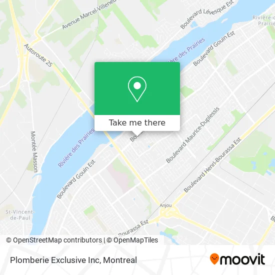 Plomberie Exclusive Inc map