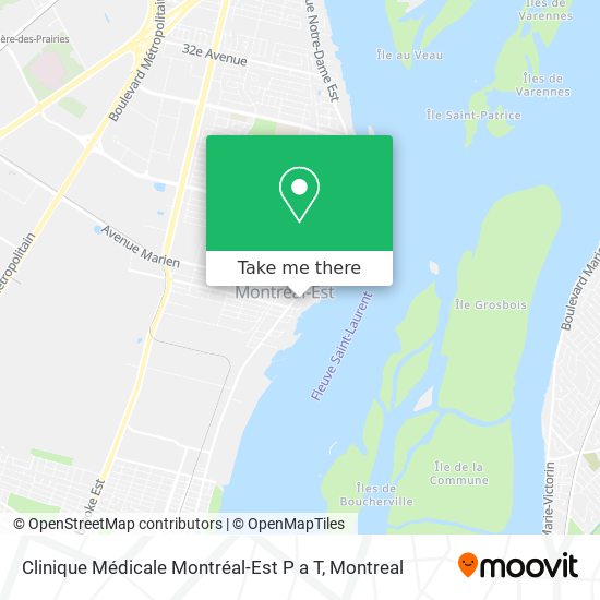 Clinique Médicale Montréal-Est P a T map