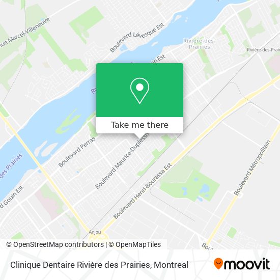 Clinique Dentaire Rivière des Prairies map