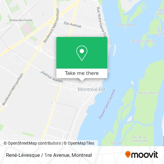 René-Lévesque / 1re Avenue map