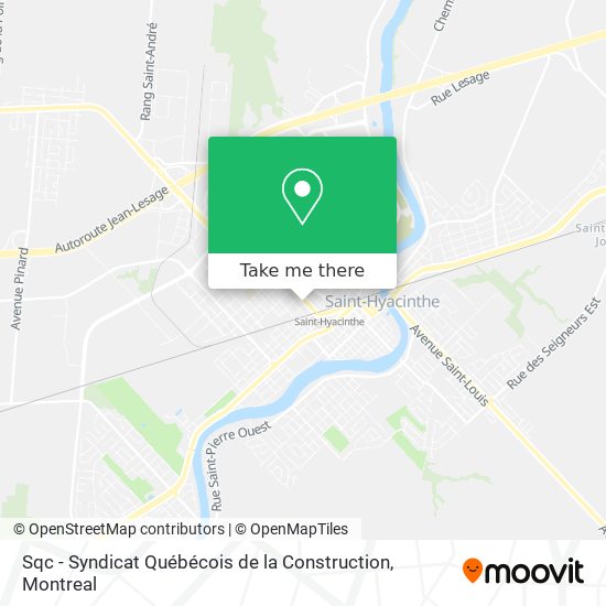 Sqc - Syndicat Québécois de la Construction map