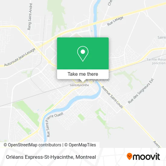 Orléans Express-St-Hyacinthe map