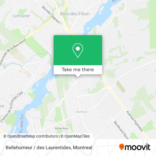 Bellehumeur / des Laurentides map
