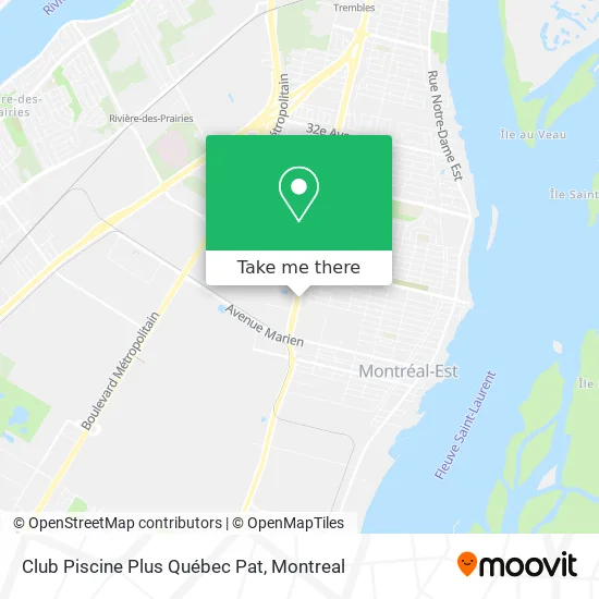 Club Piscine Plus Québec Pat map