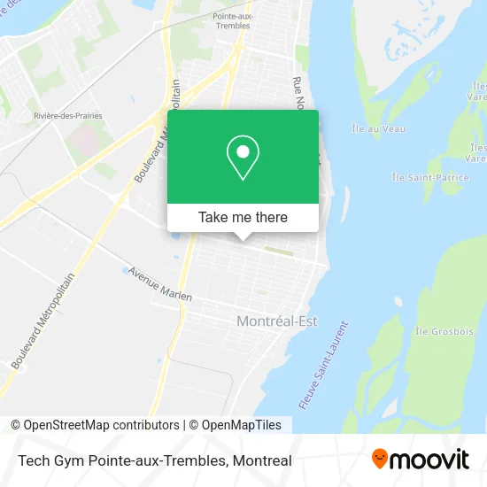 Tech Gym Pointe-aux-Trembles map