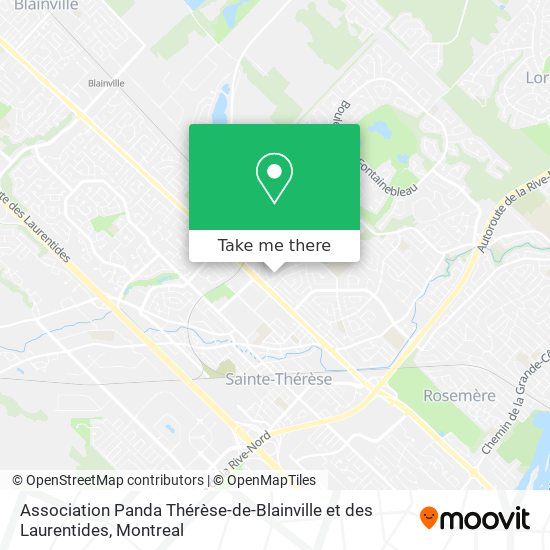 Association Panda Thérèse-de-Blainville et des Laurentides map