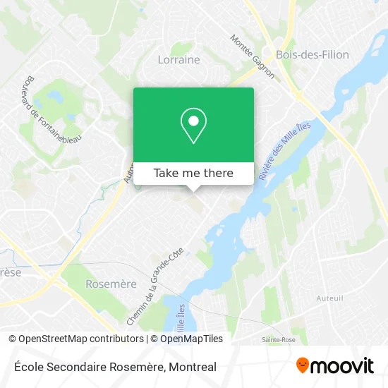 École Secondaire Rosemère map