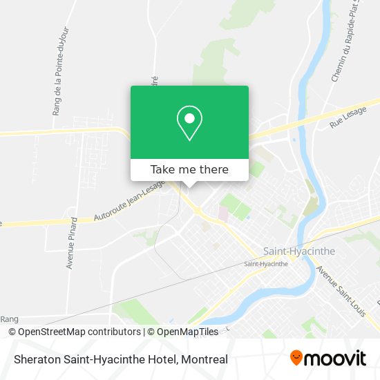 Sheraton Saint-Hyacinthe Hotel map