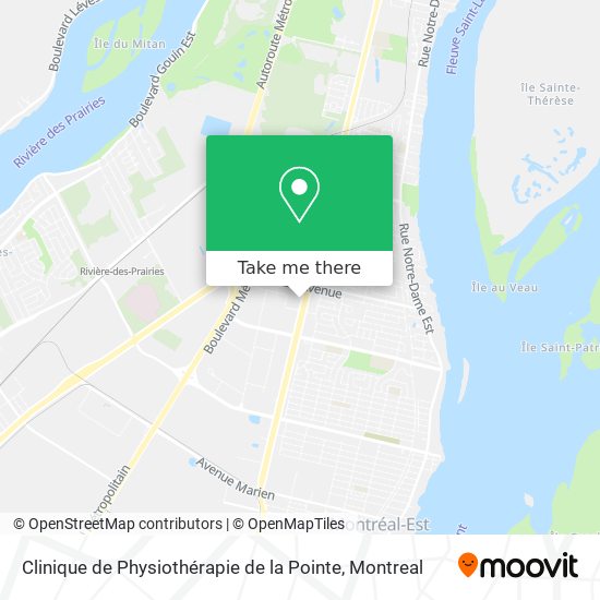 Clinique de Physiothérapie de la Pointe map