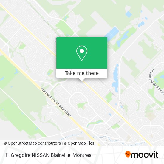 H Gregoire NISSAN Blainville map