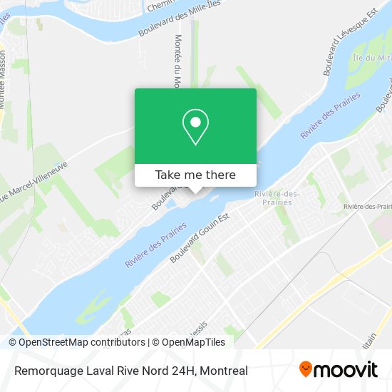 Remorquage Laval Rive Nord 24H map