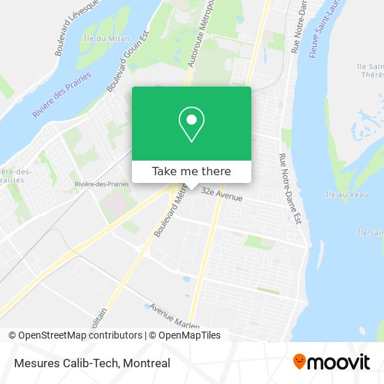 Mesures Calib-Tech map