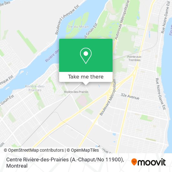 Centre Rivière-des-Prairies (A.-Chaput / No 11900) map