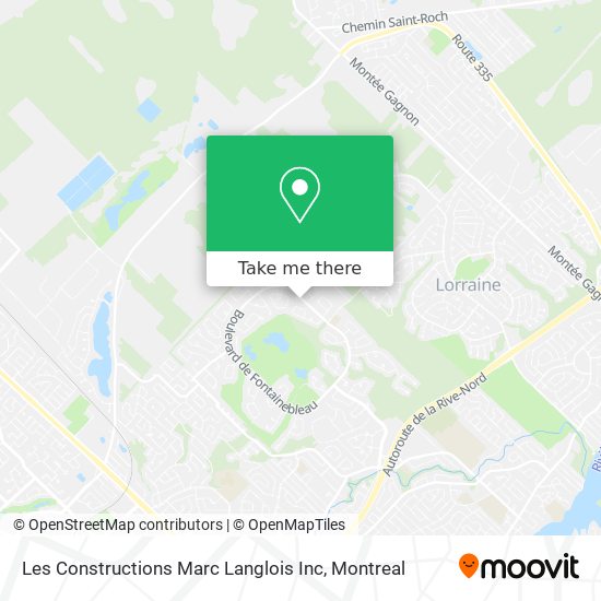 Les Constructions Marc Langlois Inc map