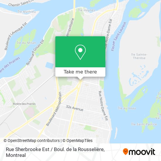 Rue Sherbrooke Est / Boul. de la Rousselière map