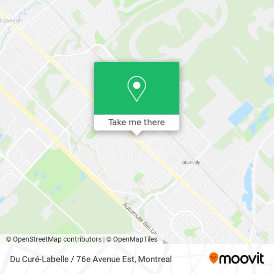 Du Curé-Labelle / 76e Avenue Est map