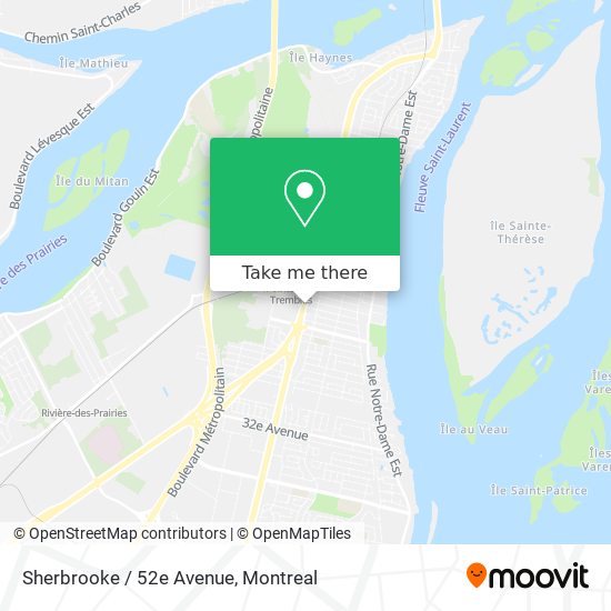 Sherbrooke / 52e Avenue map