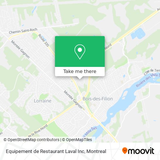 Equipement de Restaurant Laval Inc map
