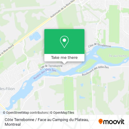 Côte Terrebonne / Face au Camping du Plateau map