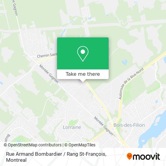 Rue Armand Bombardier / Rang St-François map