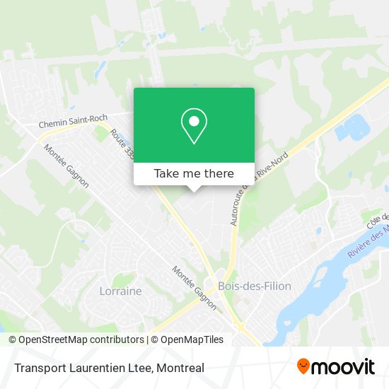 Transport Laurentien Ltee map
