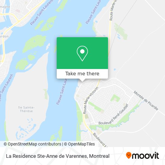 La Residence Ste-Anne de Varennes map