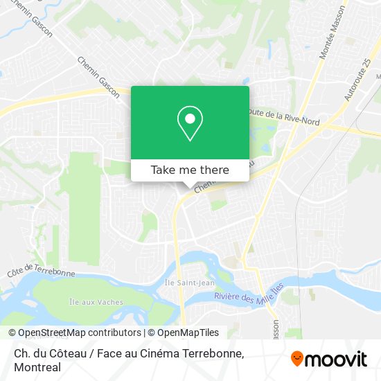 Ch. du Côteau / Face au Cinéma Terrebonne map