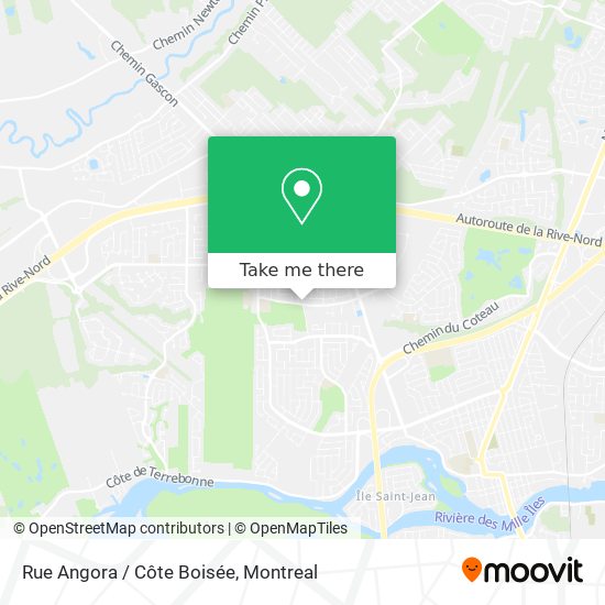 Rue Angora / Côte Boisée map