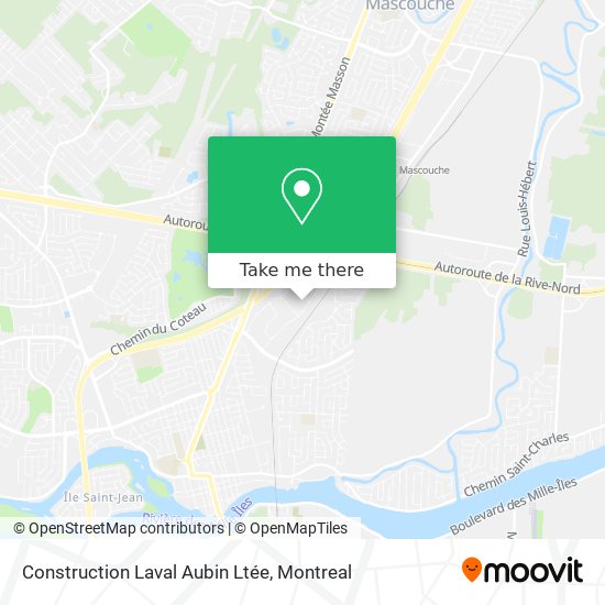 Construction Laval Aubin Ltée map