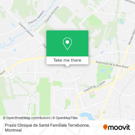 Praxis Clinique de Santé Familiale Terrebonne map