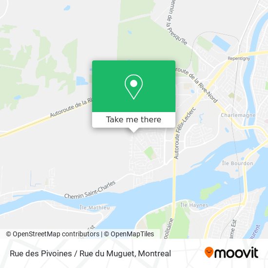 Rue des Pivoines / Rue du Muguet map