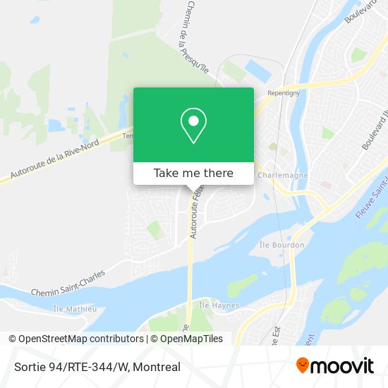 Sortie 94/RTE-344/W map