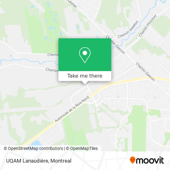 UQAM Lanaudière map