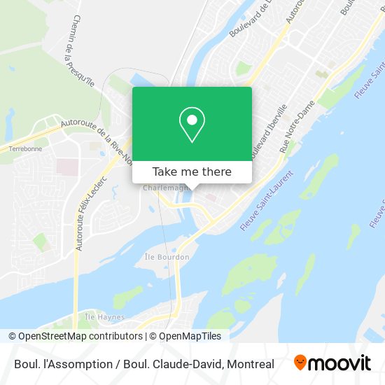 Boul. l'Assomption / Boul. Claude-David map