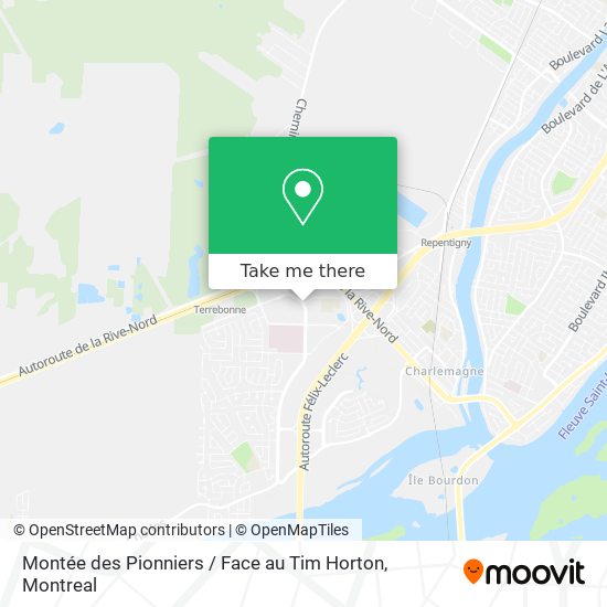 Montée des Pionniers / Face au Tim Horton map