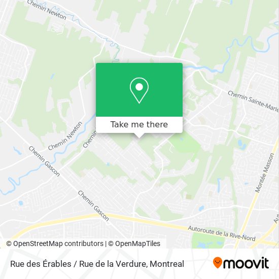Rue des Érables / Rue de la Verdure map