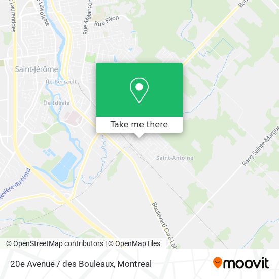 20e Avenue / des Bouleaux map