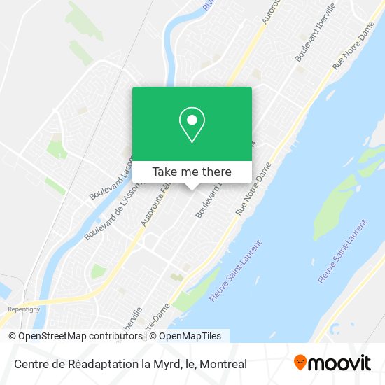 Centre de Réadaptation la Myrd, le map