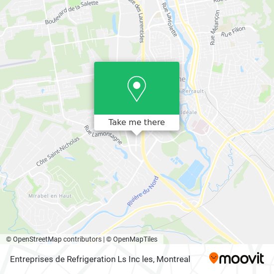 Entreprises de Refrigeration Ls Inc les map