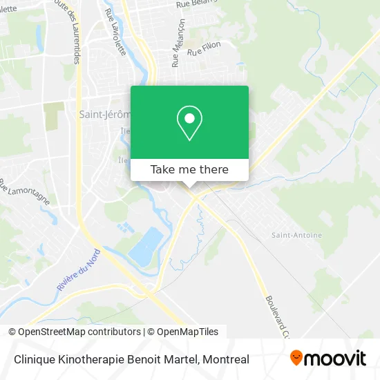 Clinique Kinotherapie Benoit Martel map