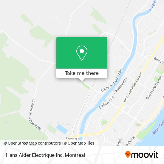 Hans Alder Electrique Inc map