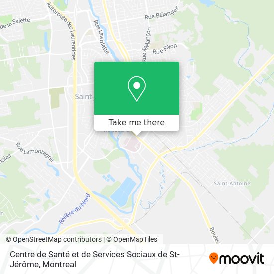 Centre de Santé et de Services Sociaux de St-Jérôme map