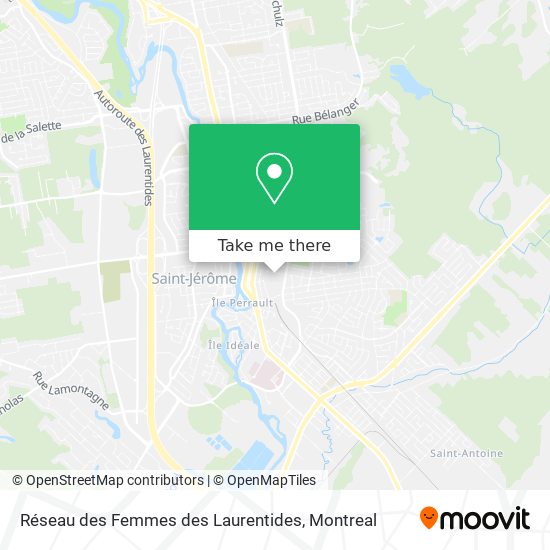 Réseau des Femmes des Laurentides map