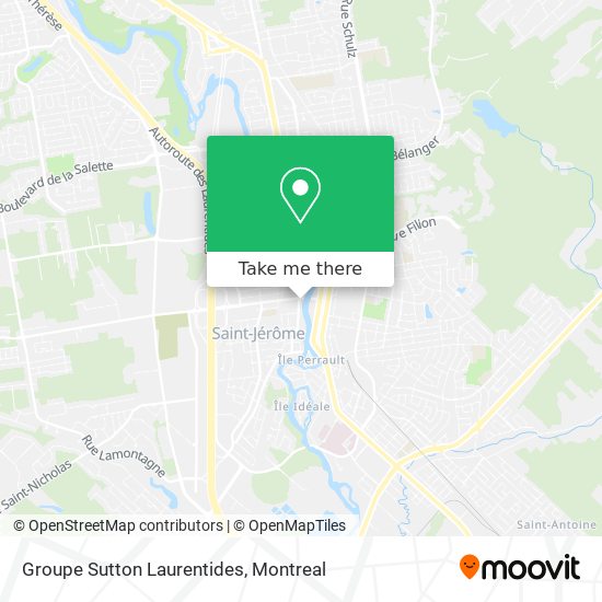 Groupe Sutton Laurentides map