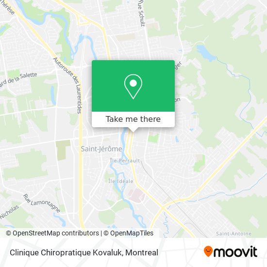 Clinique Chiropratique Kovaluk map