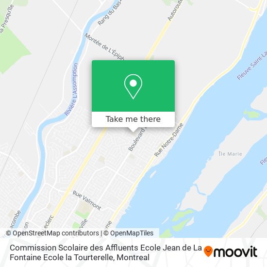 Commission Scolaire des Affluents Ecole Jean de La Fontaine Ecole la Tourterelle map