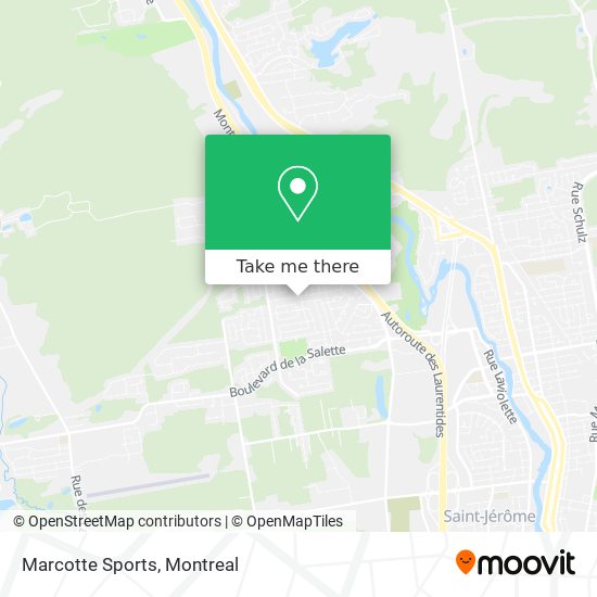 Marcotte Sports map