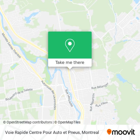 Voie Rapide Centre Pour Auto et Pneus map